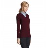Sol's - Pull col v femme GLORY WOMEN - Oxblood