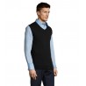 Sol's - Pull sans manche col v unisexe GENTLEMEN - Noir