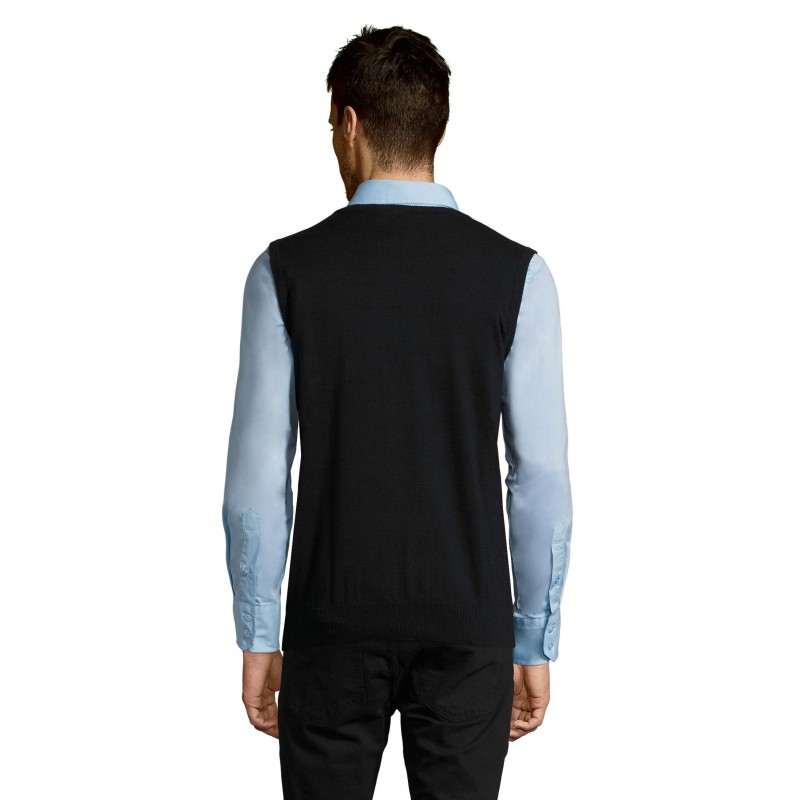 Sol's - Pull sans manche col v unisexe GENTLEMEN - Marine