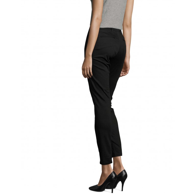 Sol's - Pantalon stretch en satin femme JARED WOMEN - Noir