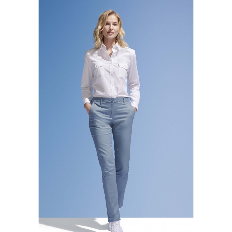 Sol's - Pantalon stretch en satin femme JARED WOMEN