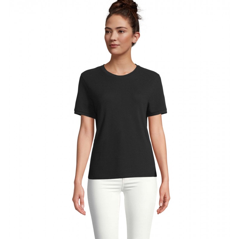 Neoblu - Tee-shirt en coton piqué unisexe LORIS - Noir Profond