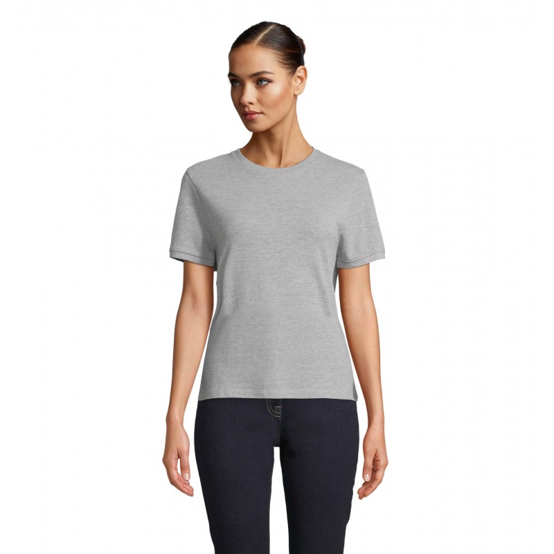 Neoblu - Tee-shirt en coton piqué unisexe LORIS - Gris Chiné