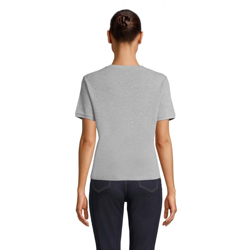 Neoblu - Tee-shirt en coton piqué unisexe LORIS - Gris Chiné