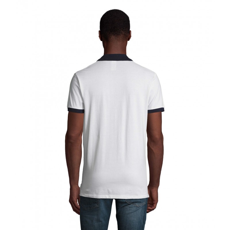 Sol's - Polo unisexe PRINCE - Blanc / French Marine