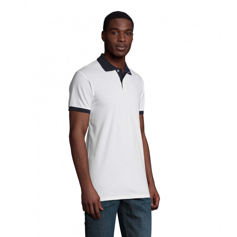 Sol's - Polo unisexe PRINCE - Blanc / French Marine