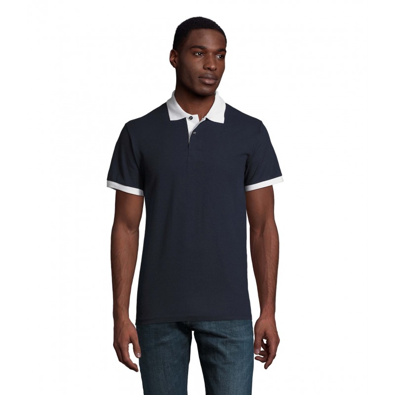 Sol's - Polo unisexe PRINCE - French Marine / Blanc