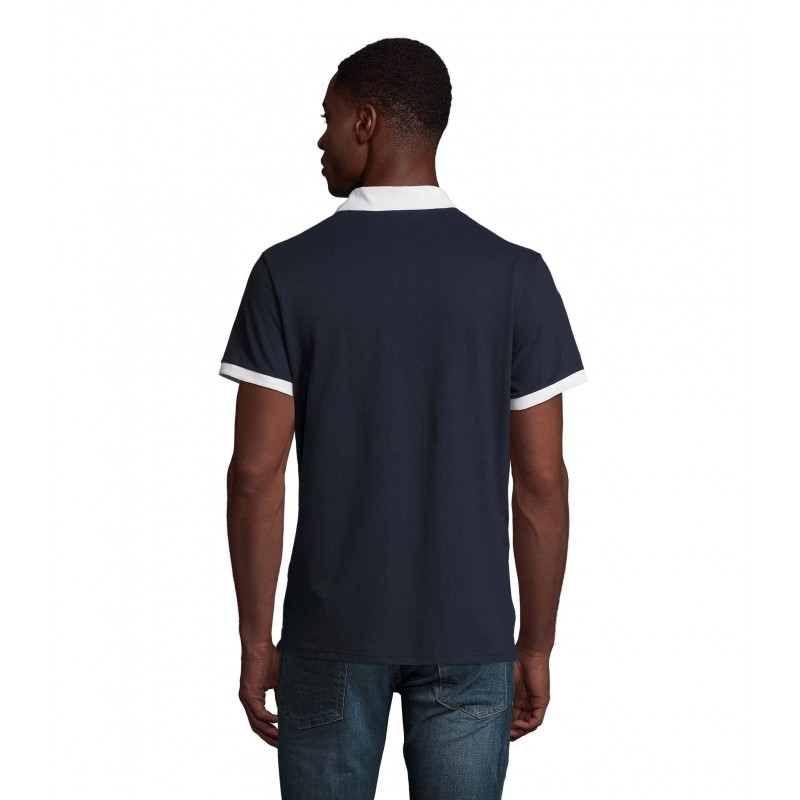 Sol's - Polo unisexe PRINCE - French Marine / Blanc