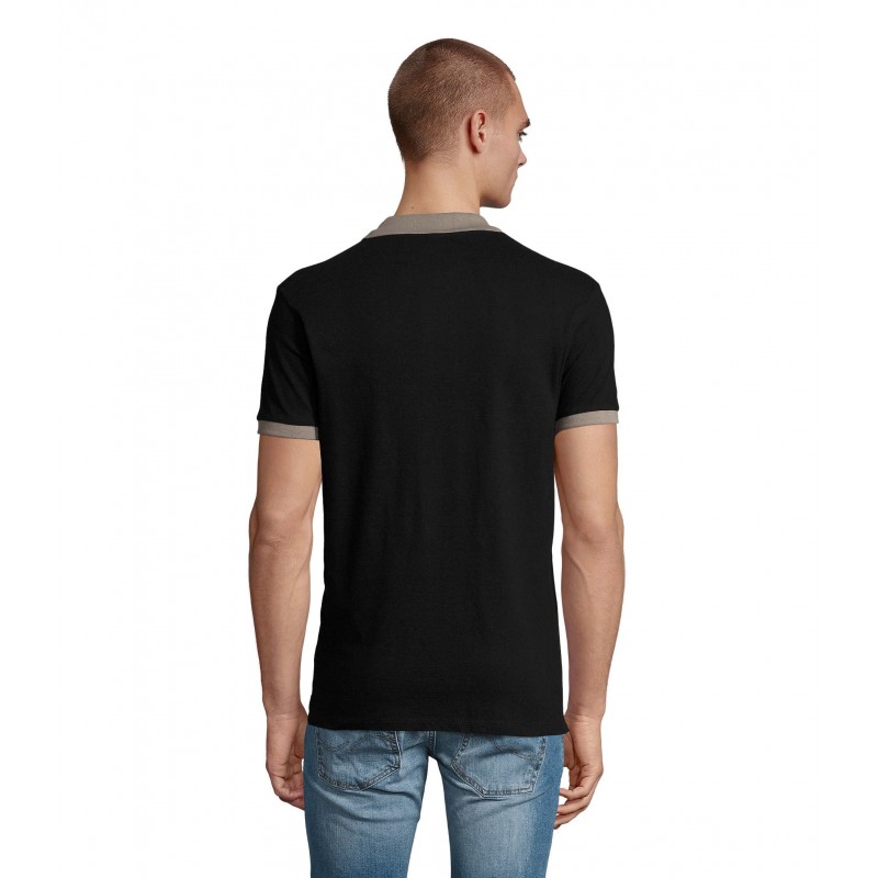 Sol's - Polo unisexe PRINCE - Noir / Gris