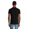 Sol's - Polo unisexe PRINCE - Noir / Rouge