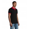 Sol's - Polo unisexe PRINCE - Noir / Rouge