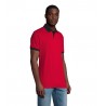 Sol's - Polo unisexe PRINCE - Rouge / French Marine