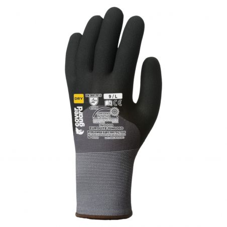 Coverguard - Gants EUROLITE 15N606D polyamide J15, enduit nitrile paume + 3/4 dos + picots CAR (Pack de 5)