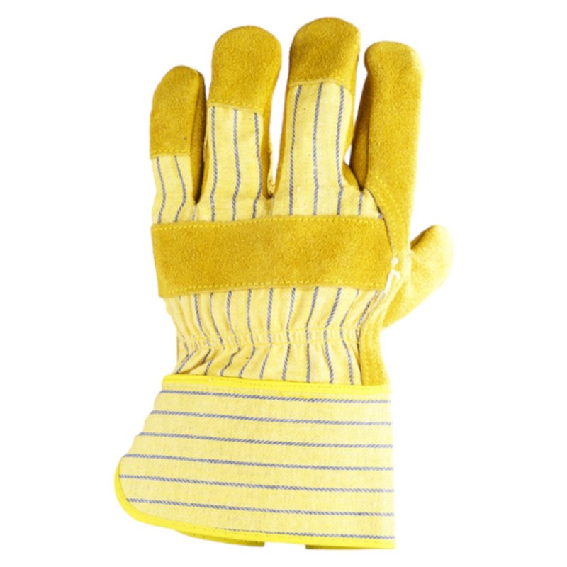Coverguard - Gants docker croûte vachette jaune, paume renfort fleur +CAR (EUROSTRONG 153)