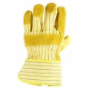 Coverguard - Gants docker croûte vachette jaune, paume renfort fleur +CAR (EUROSTRONG 153)