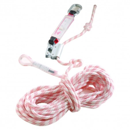 Coverguard - Antichute mobile avec absorbeur d'énergie sur corde 12mm de diamètre, 20 mètres de long (NEOTTIA)