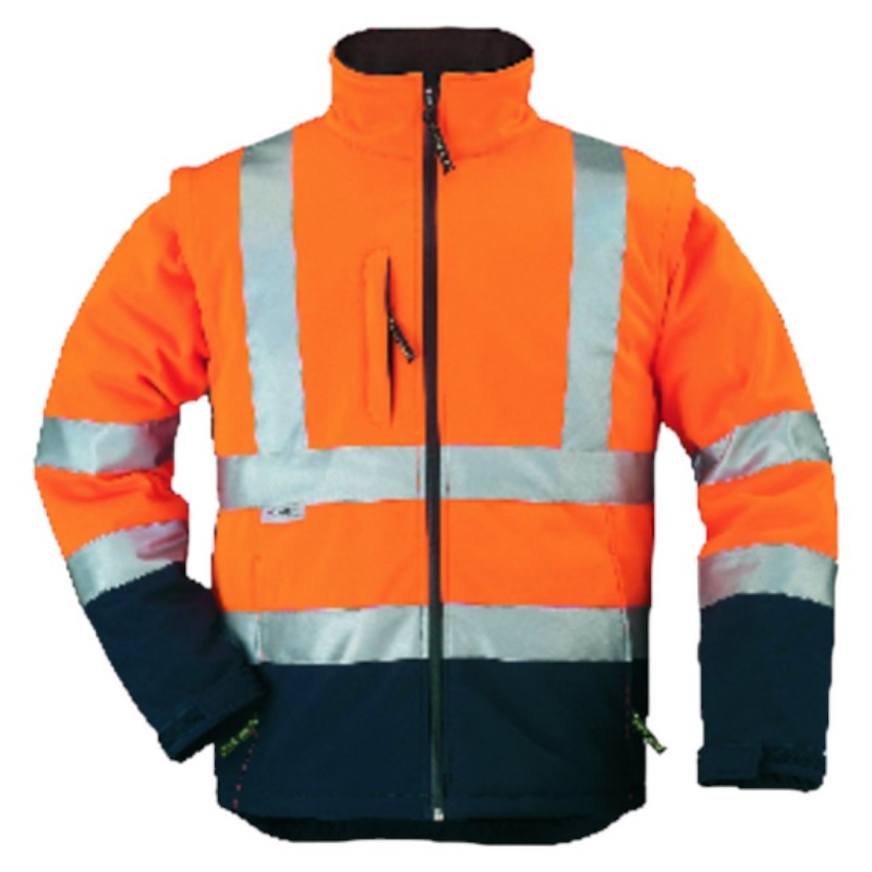 Coverguard - Veste softshell 2/1 - STATION - Orange HV/Marine (Conditionnement)