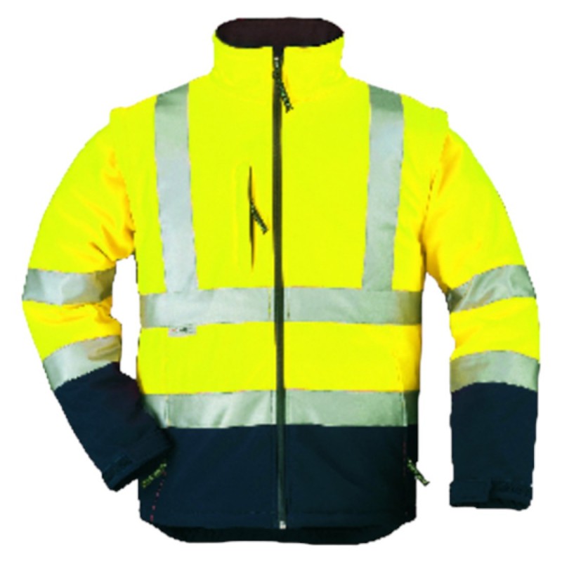 Coverguard - Veste softshell 2/1 - Jaune HV/Marine (STATION)