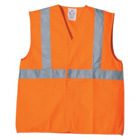 Coverguard - Gilet de sécurité YARD - Orange HV (100% PES + Baudrier)