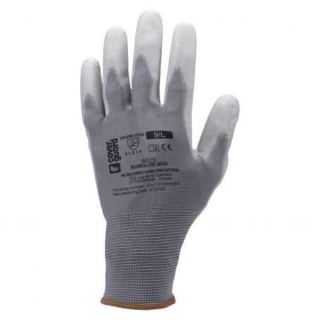 Coverguard - Gants EUROLITE 6030 gris (Paume enduite PU gris)