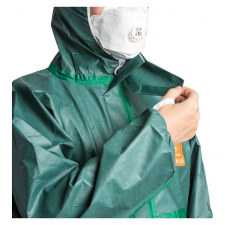 Coverguard - Combinaison Microporeux 65g2 Type 4/5/6 EN14126 verte (4M42 COVERALL)