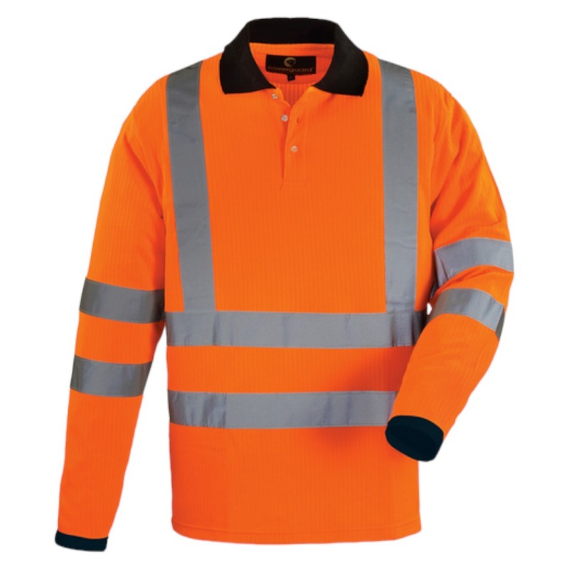 Coverguard - T-shirt manches longues - Orange HV/Marine YARD (Conditionnement)