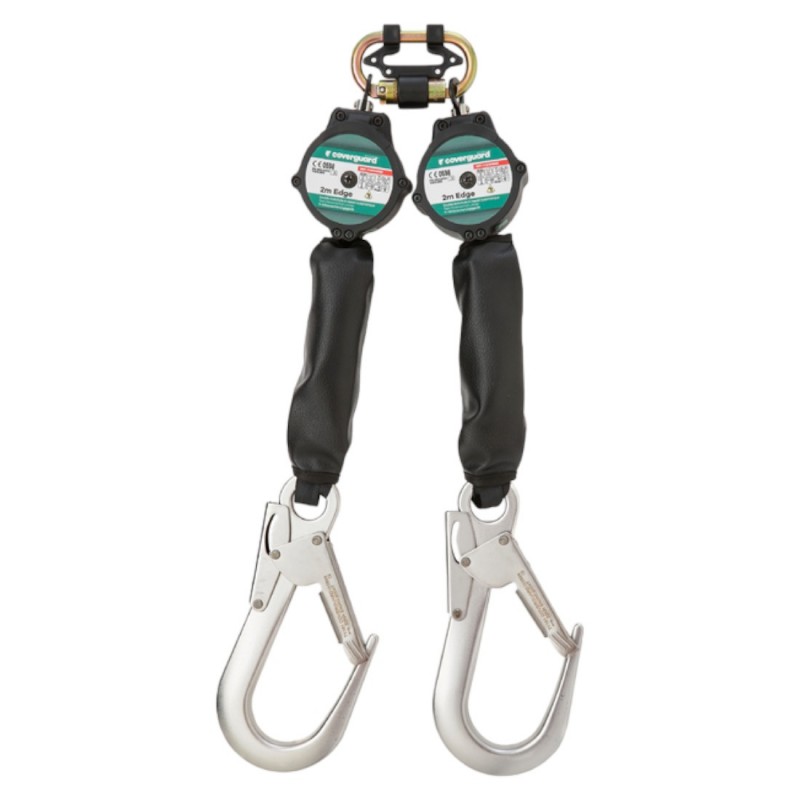 Coverguard - Dénomination couleur Double antichute à rappel automatique facteur 2 EDGE 2M sangle LODOS (EN360, VG 11.060)