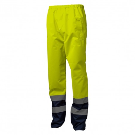 Coverguard - Ensemble de pluie - HYDRA - Jaune HV/Marine (Parka: 300D Oxford 100% PES enduit PU + Doublure mesh Pantalon: 300D