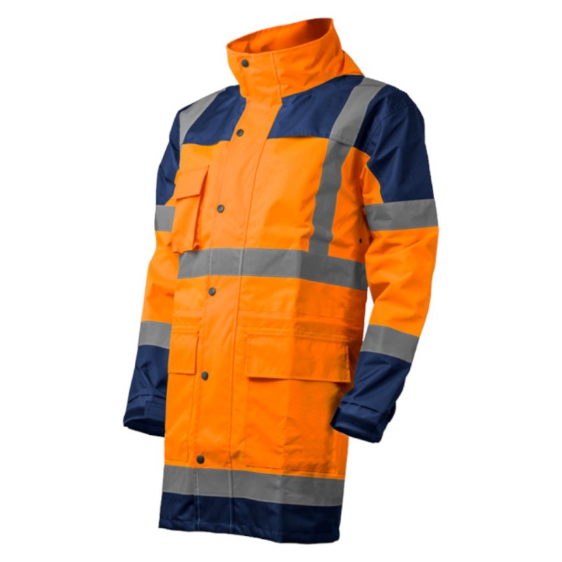 Coverguard - Ensemble de pluie - Orange HV/Marine HYDRA (Parka: 300D Oxford 100% PES enduit PU + Doublure mesh Pantalon: 300D