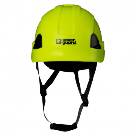 Coverguard - Casque de travail en hauteur jaune fluo ALTAI WIND (coque ABS et jugulaire 3 points, EN397 / LD / -30°)