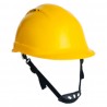 "Coverguard - Casque de chantier jaune PELICANO (harnais textile 6 points serrage molette, jugulaire 2 points)"
