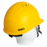 "Coverguard - Casque de chantier jaune PELICANO (harnais textile 6 points serrage molette, jugulaire 2 points)"