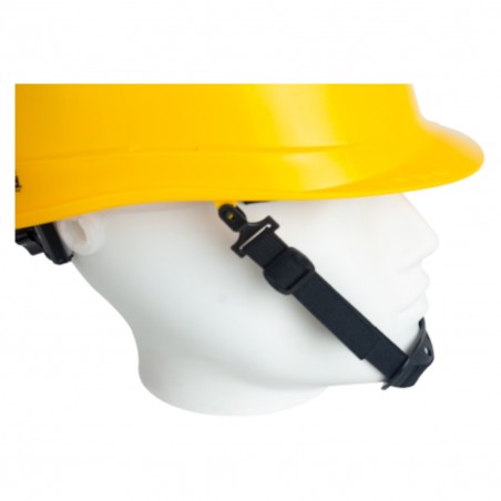 "Coverguard - Casque de chantier jaune PELICANO (harnais textile 6 points serrage molette, jugulaire 2 points)"