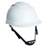 Coverguard - Casque de chantier PELICANO blanc harnais textile 6 points serrage molette, jugulaire 2 points (Conditionnement)