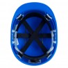 Coverguard - Casque de chantier bleu PELICANO (harnais textile 6 points serrage molette, jugulaire 2 points)