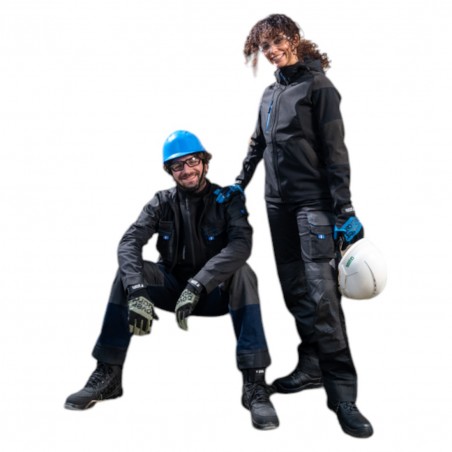 Coverguard - Casque de chantier bleu PELICANO (harnais textile 6 points serrage molette, jugulaire 2 points)