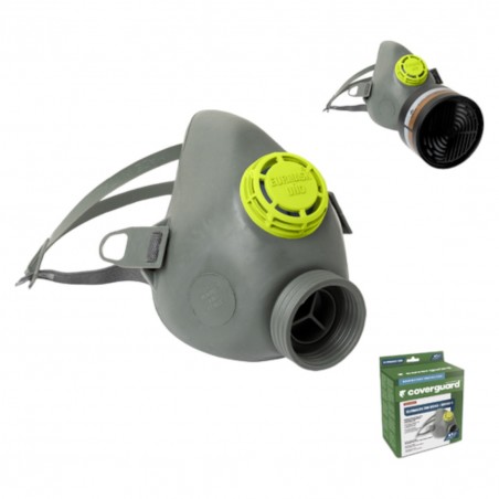 Coverguard - Demi-masque EURMASK DIN40 caoutchouc naturel mono filtre à pas de vis DIN40