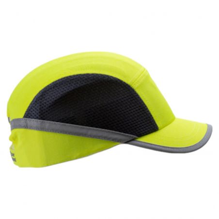 Coverguard - Casquette anti-heurts aérée avec visière de 5cm haute visibilité SHOCKPROOF CAP jaune (Pack de 10)