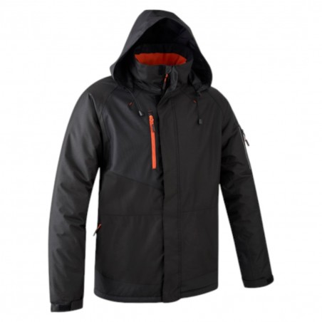 Coverguard - Parka de travail chaude et résistante Ripstop YUZU noir et orange