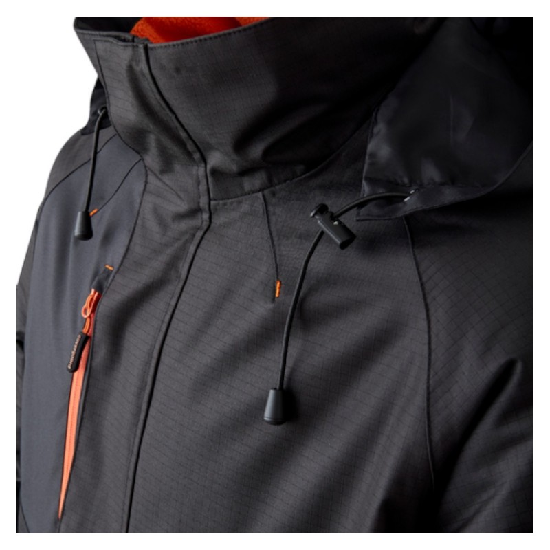 Coverguard - Parka de travail chaude et résistante Ripstop YUZU noir et orange