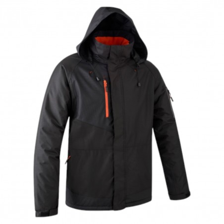 Coverguard - Parka de travail chaude et résistante Ripstop YUZU noir et orange