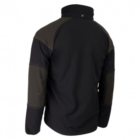 Coverguard - Veste Softshell chaude imperméable et résistante YUKI II noir et orange