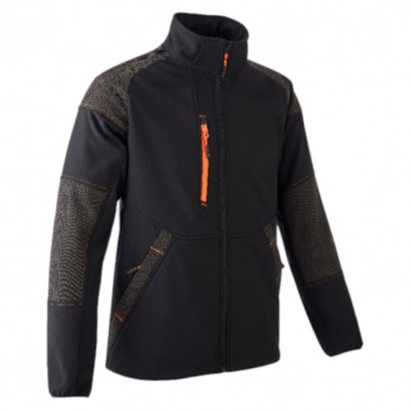 Coverguard - Veste Softshell chaude imperméable et résistante YUKI II noir et orange