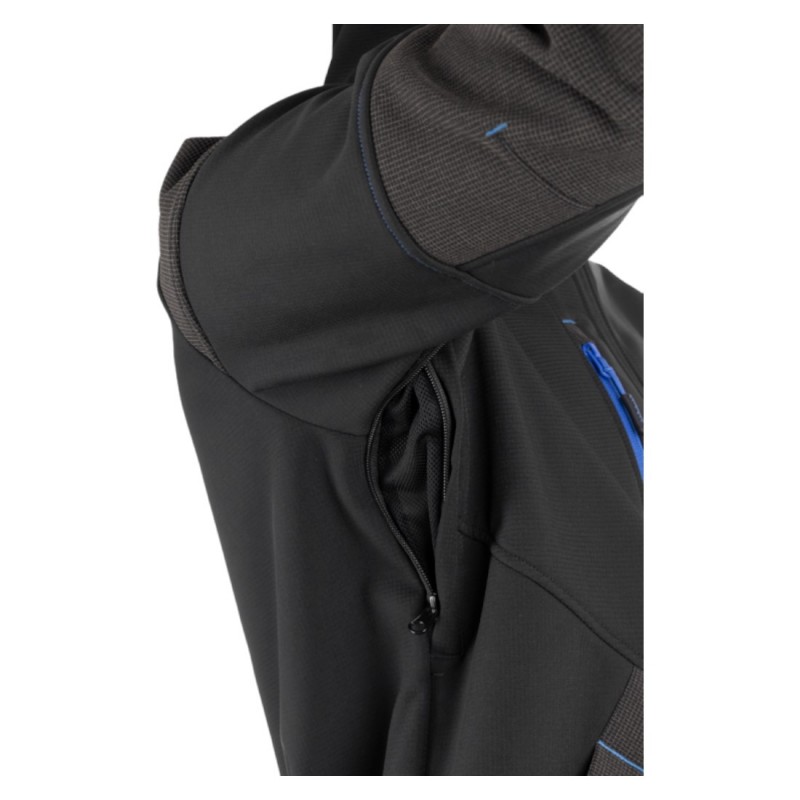 Coverguard - Veste Softshell chaude imperméable et résistante YUKI II noir et bleu