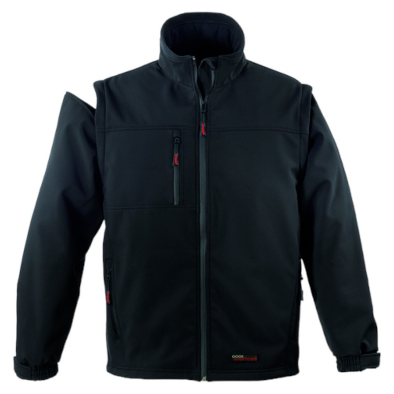 Coverguard - Veste Softshell 2 en 1 transformable sans manches YANG 2 en 1 noir