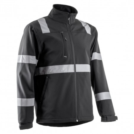Coverguard - Veste Softshell imperméable chaude doublée polaire VIGILE noir