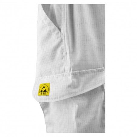 Coverguard - Pantalon de travail cargo antistatique ESD TARANIS blanc
