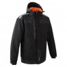 Coverguard - Parka imperméable matelassée double polaire avec zip central TAMIA noir et orange