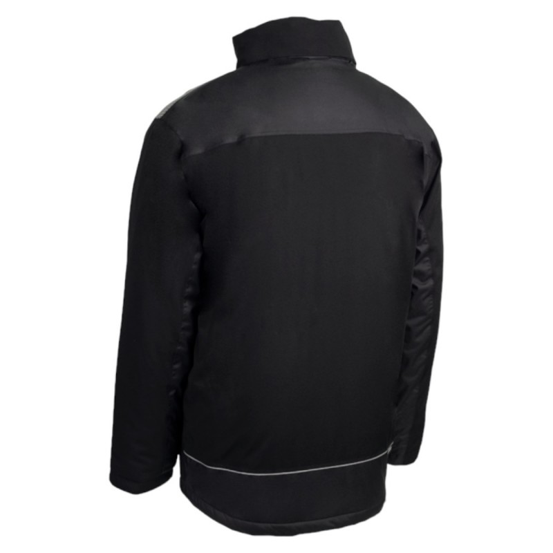 Coverguard - Parka imperméable matelassée double polaire avec zip central TAMIA noir et orange