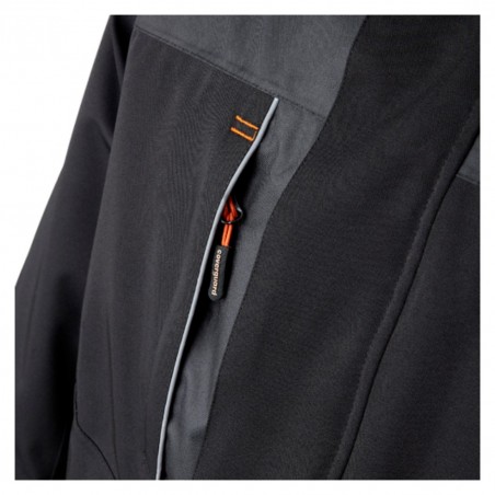 Coverguard - Parka imperméable matelassée double polaire avec zip central TAMIA noir et orange